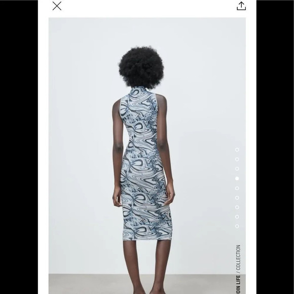 LAST CHANCE ZARA MARBLE PRINT KNIT DRESS - Picture 6 of 6